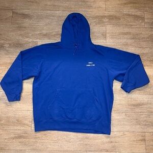 Vibrant Blue Pullover Hoodie with Long Sleeves size2XL